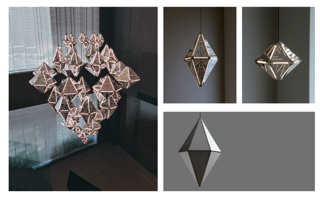 sculptural pendant light