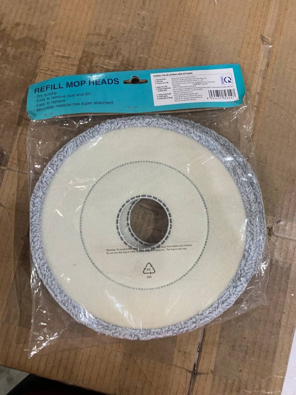 Bộ đầu thay cây lau nhà Sweepy ETM972RF - Màu trắng, xám