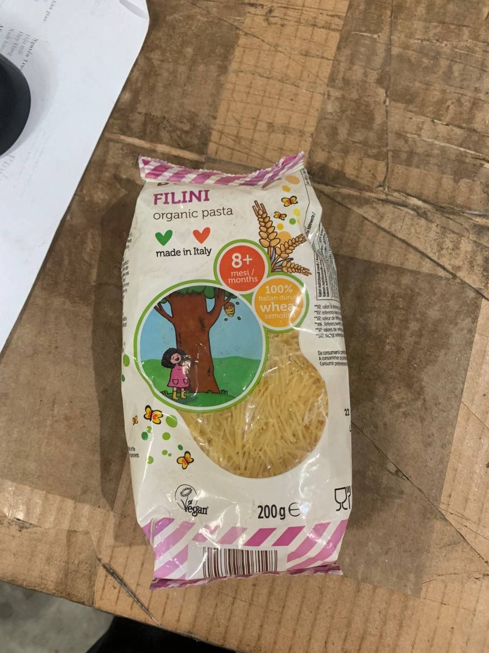 Mì ăn dặm hữu cơ cho bé dạng sợi Bio Junior 200g (Từ 8 tháng tuổi)