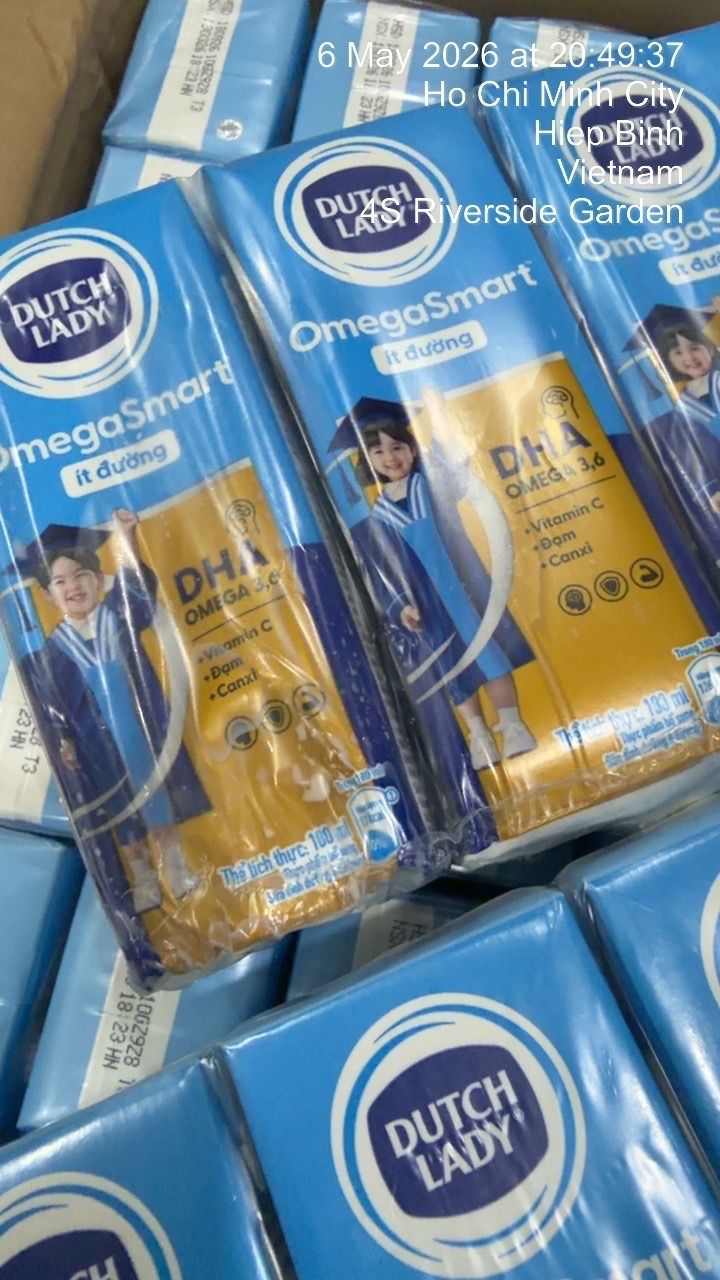 Thùng 48 hộp Sữa Dinh Dưỡng Dutch Lady OmegaSmart Ít Đường 180 ml