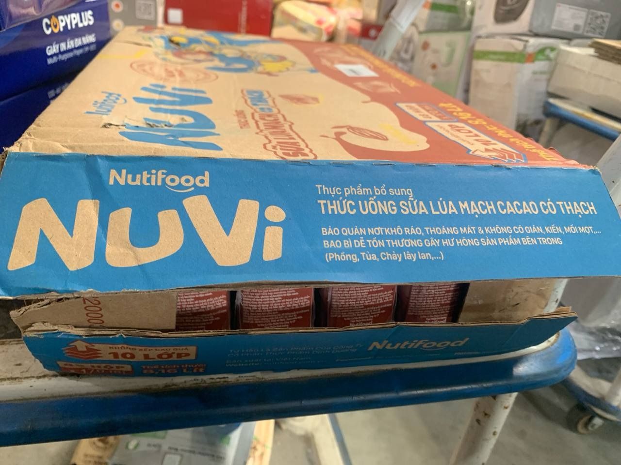 Thùng 48 hộp Sữa Lúa Mạch Cacao Có Thạch NuVi 170ml - Phát Triển Chiều Cao, Tăng Cường Trí Nhớ