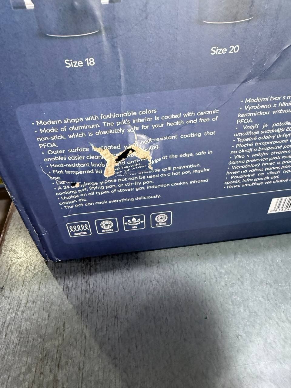 Bộ nồi chống dính Ceramic Elmich EL5240 Size 18,20,24cm - Xanh Navy