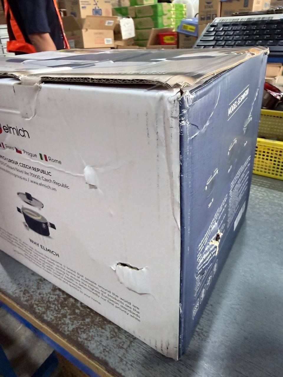 Bộ nồi chống dính Ceramic Elmich EL5240 Size 18,20,24cm - Xanh Navy