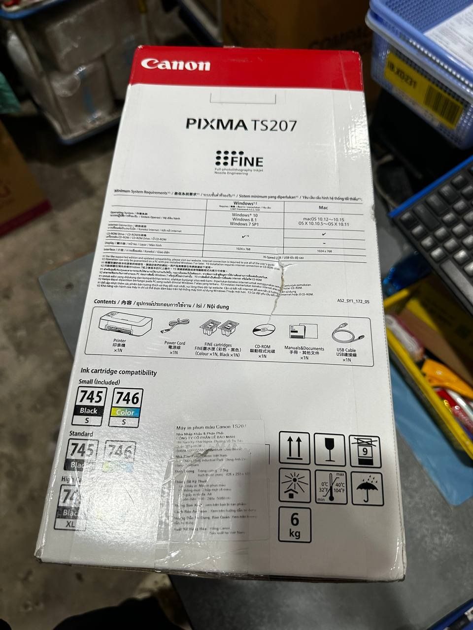 Máy in phun màu Canon Ts207- hàng chính hãng