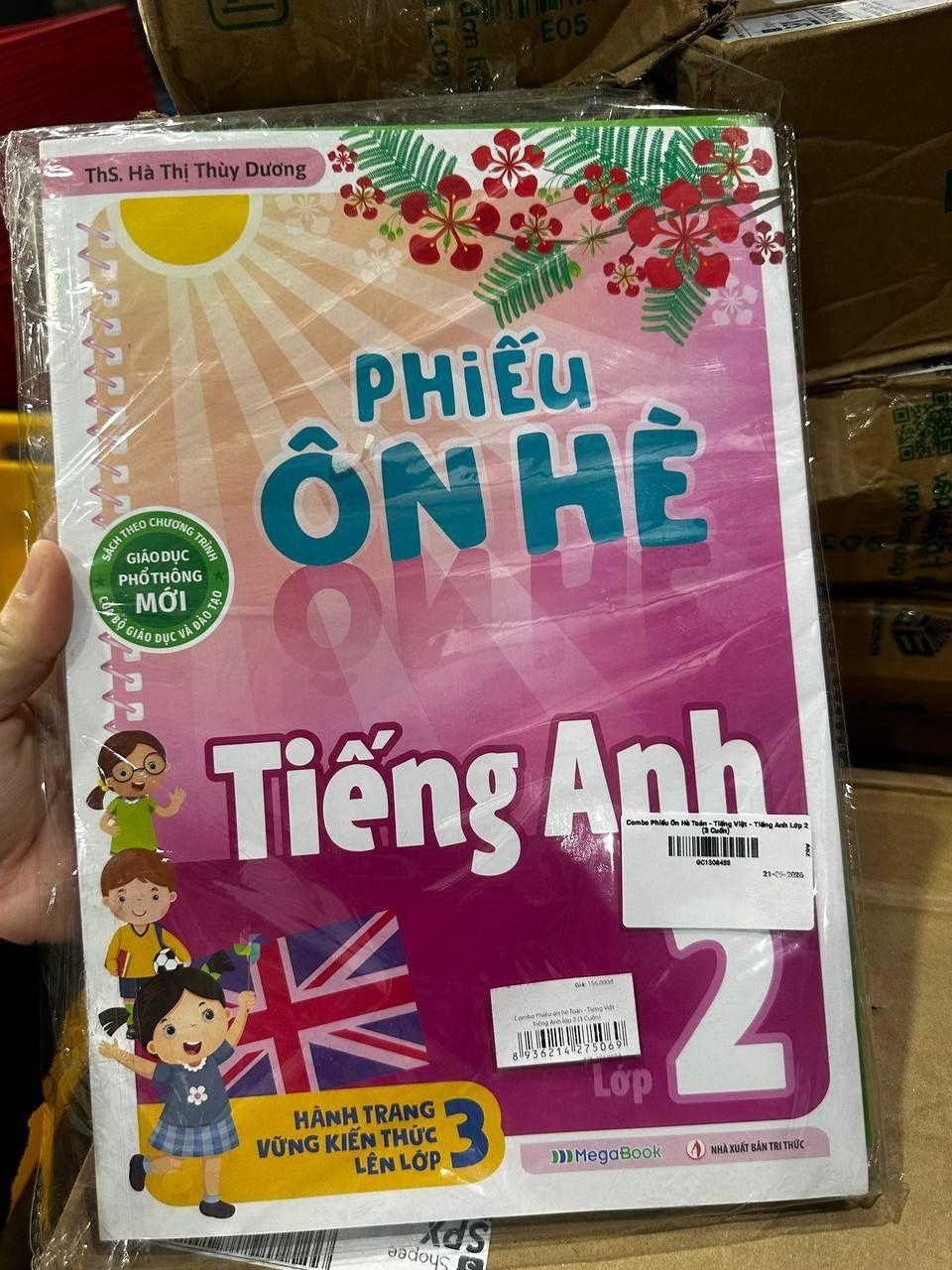Combo Phiếu Ôn Hè Toán - Tiếng Việt - Tiếng Anh Lớp 2 (3 Cuốn)