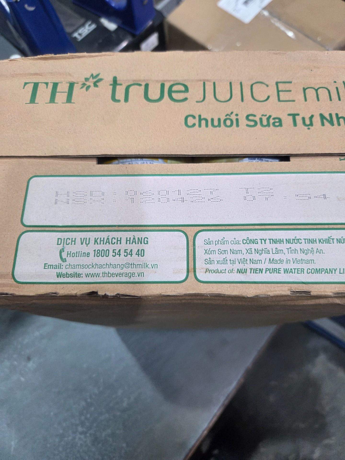 Thùng 24 chai nước uống sữa trái cây TH true JUICE milk hương vị chuối tự nhiên 300 ml