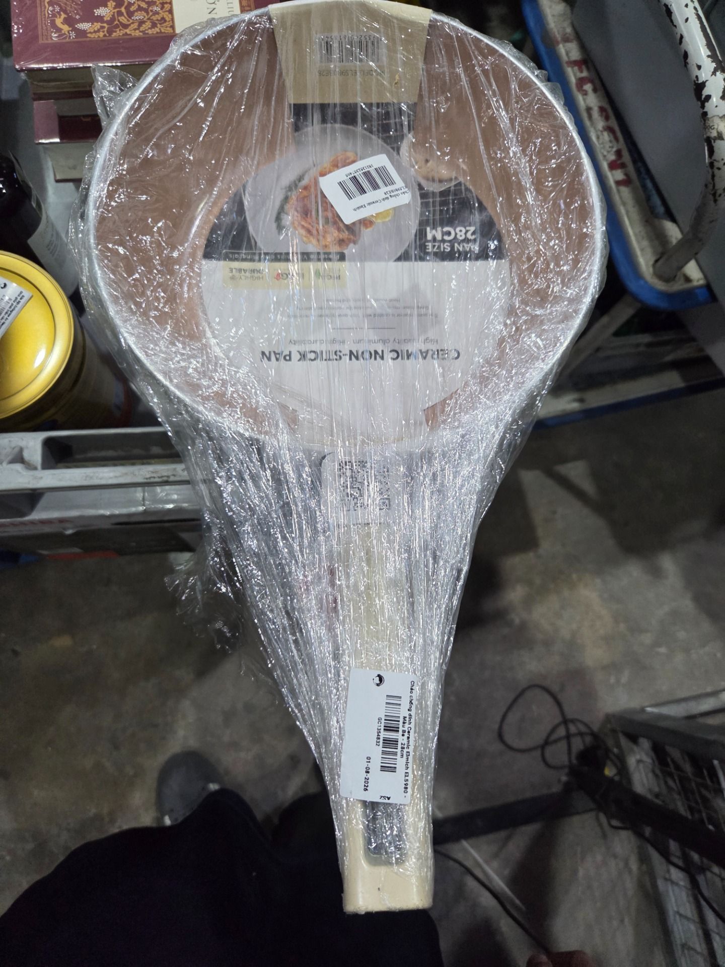 Chảo chống dính Ceramic Elmich EL5980 - Màu Be - 28cm