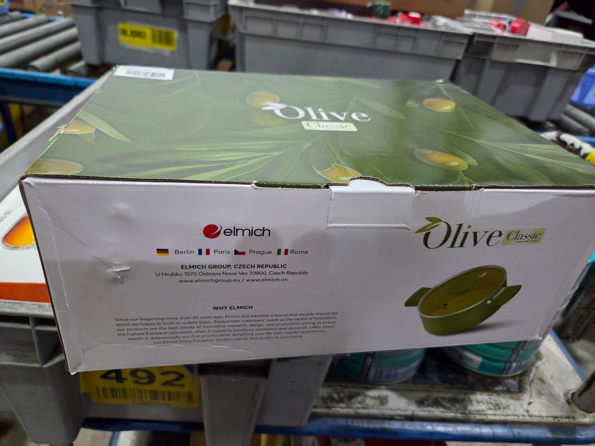 Nồi phủ sứ chống dính Elmich Olive Classic EL5533OV size 16,18,20cm - Hàng chính hãng - Nồi (20cm)