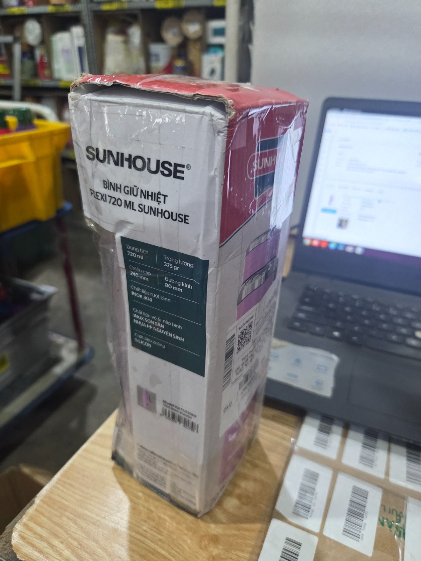 Bình giữ nhiệt Flexi Sunhouse 720 ml Sunhouse KS-TU72 - Tím