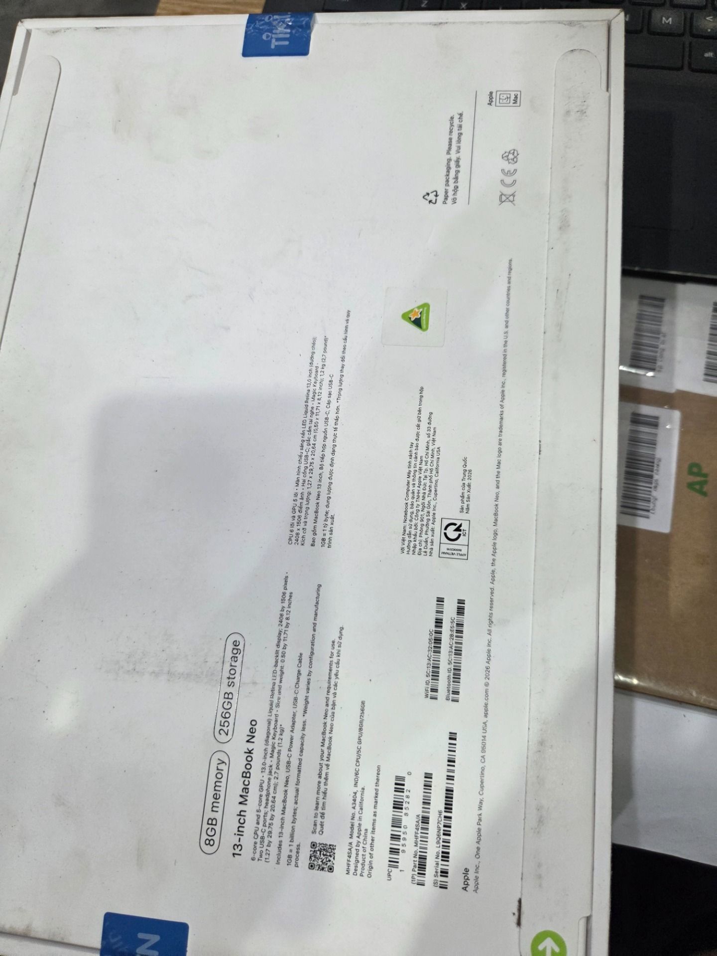 MacBook Neo A18 Pro - Xanh Indigo - 8GB / 256GB