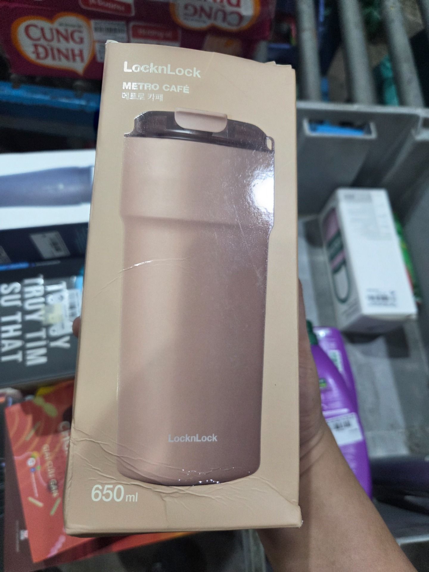 Bình giữ nhiệt METRO CAFE TUMBLER LocknLock LHC4359 - Dung tích 650ml - Màu nâu