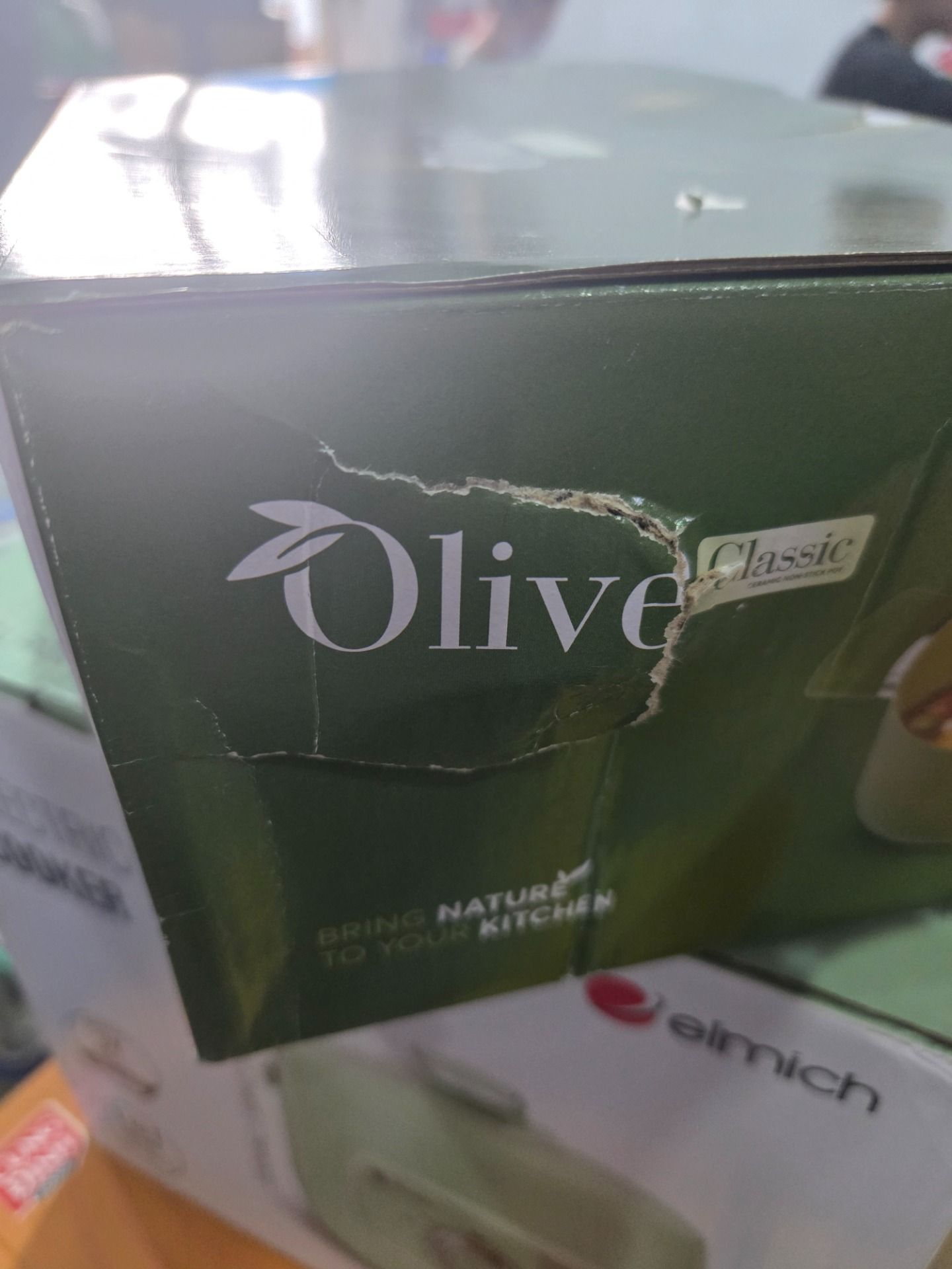 Nồi phủ sứ chống dính Elmich Olive Classic EL5533OV size 16,18,20cm - Hàng chính hãng - Nồi (20cm)