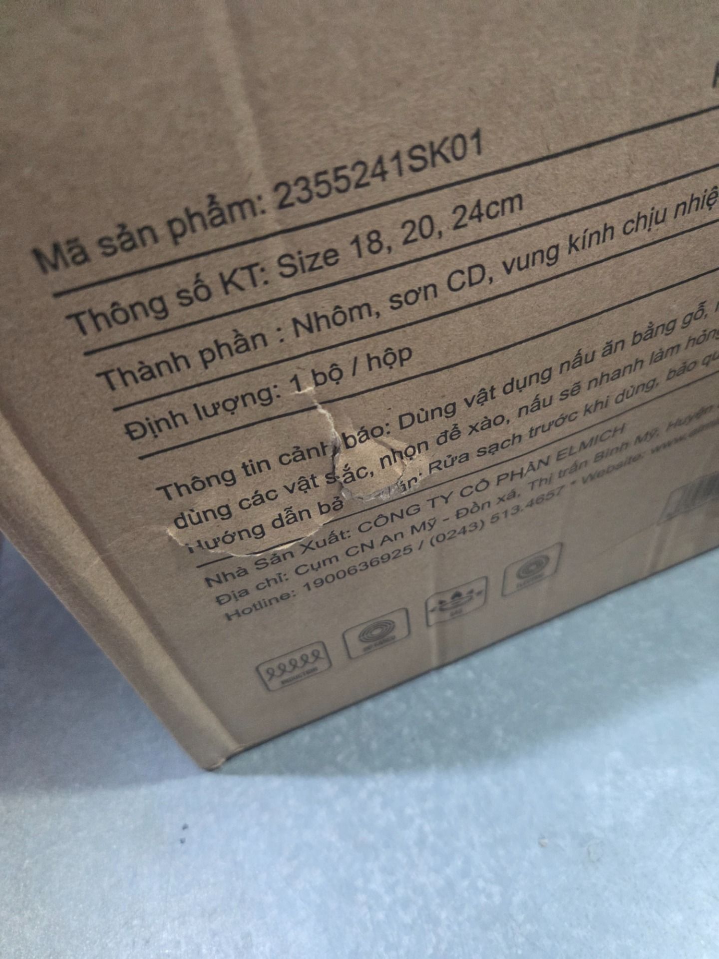 Bộ nồi chống dính Ceramic Elmich EL5241SK01 size 18,20,24cm - Hàng chính hãng