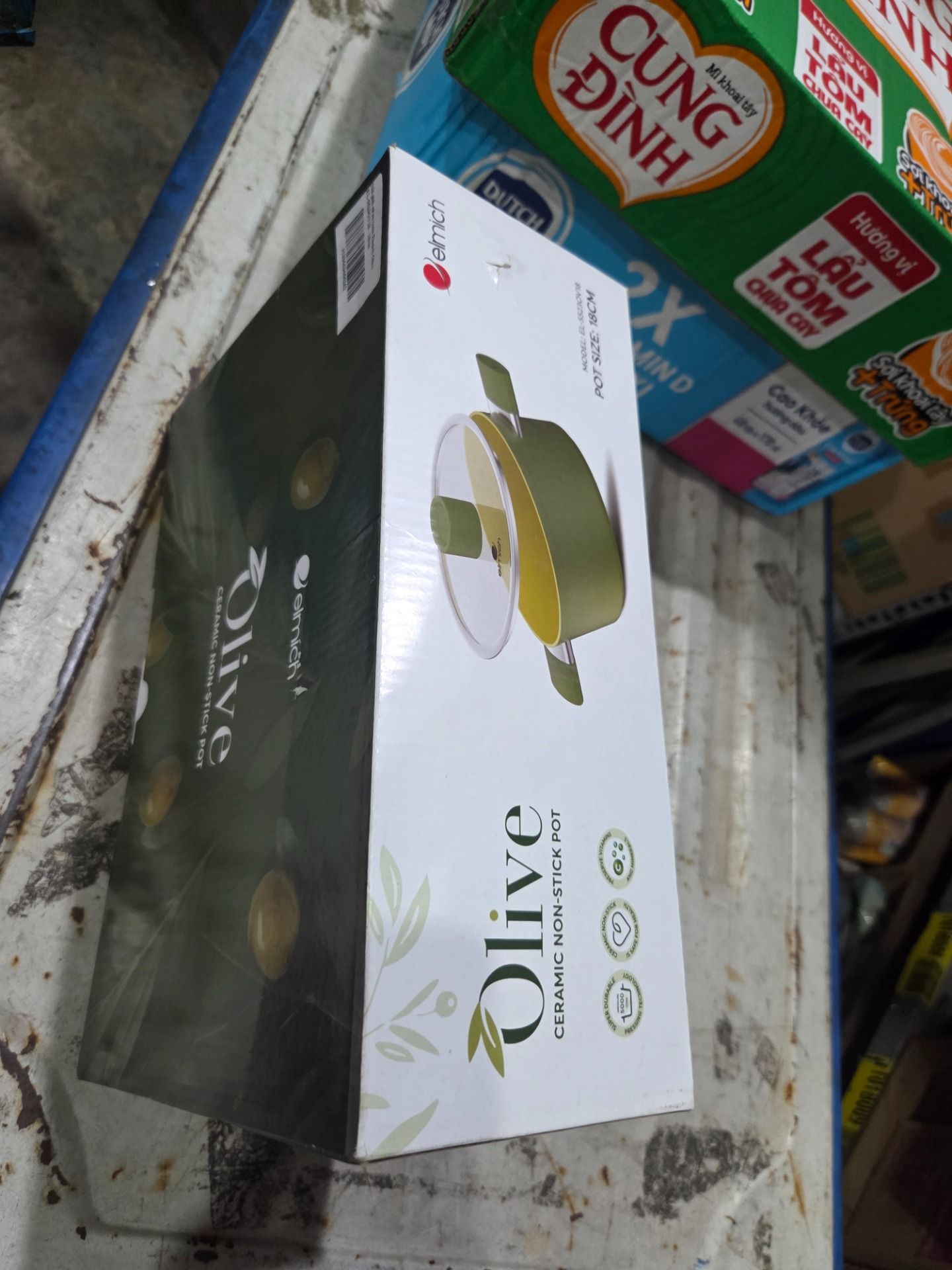Nồi phủ sứ an toàn Elmich Olive EL5523OV - 18cm