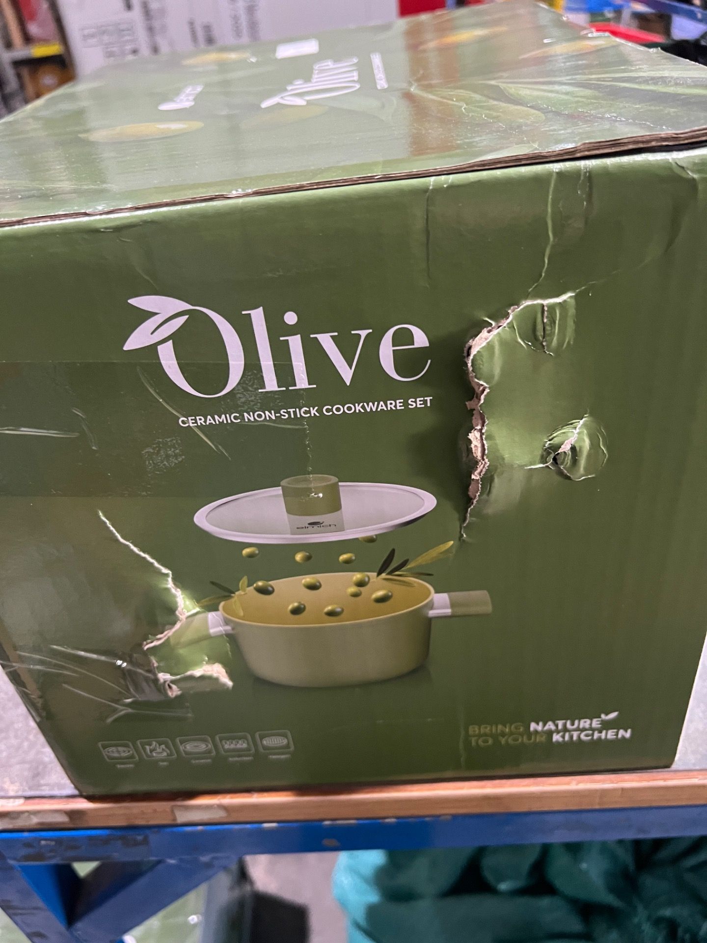 Bộ nồi phủ sứ an toàn Elmich Olive EL-5220OV03