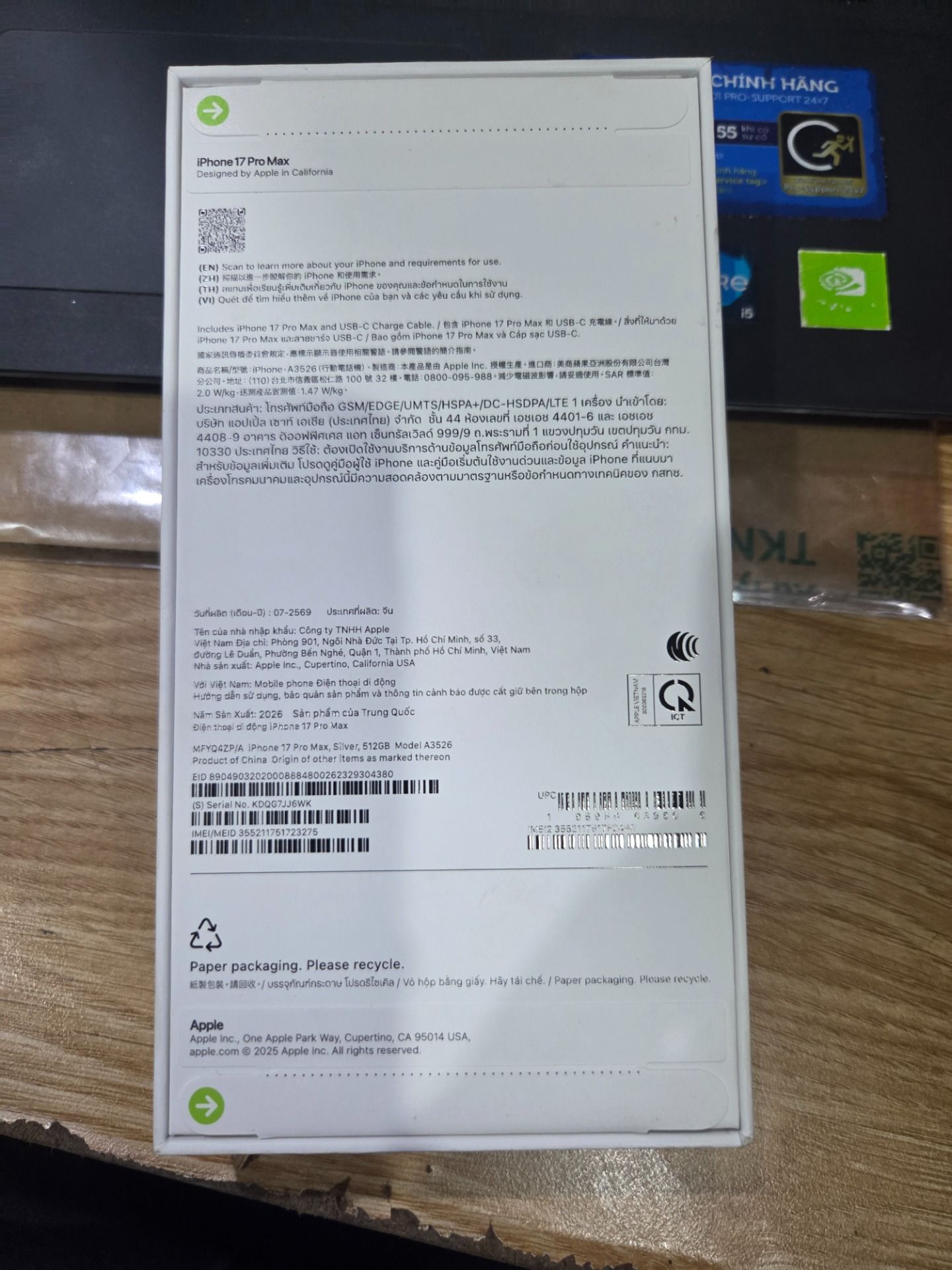 Apple iPhone 17 Pro Max - Bạc - 512GB