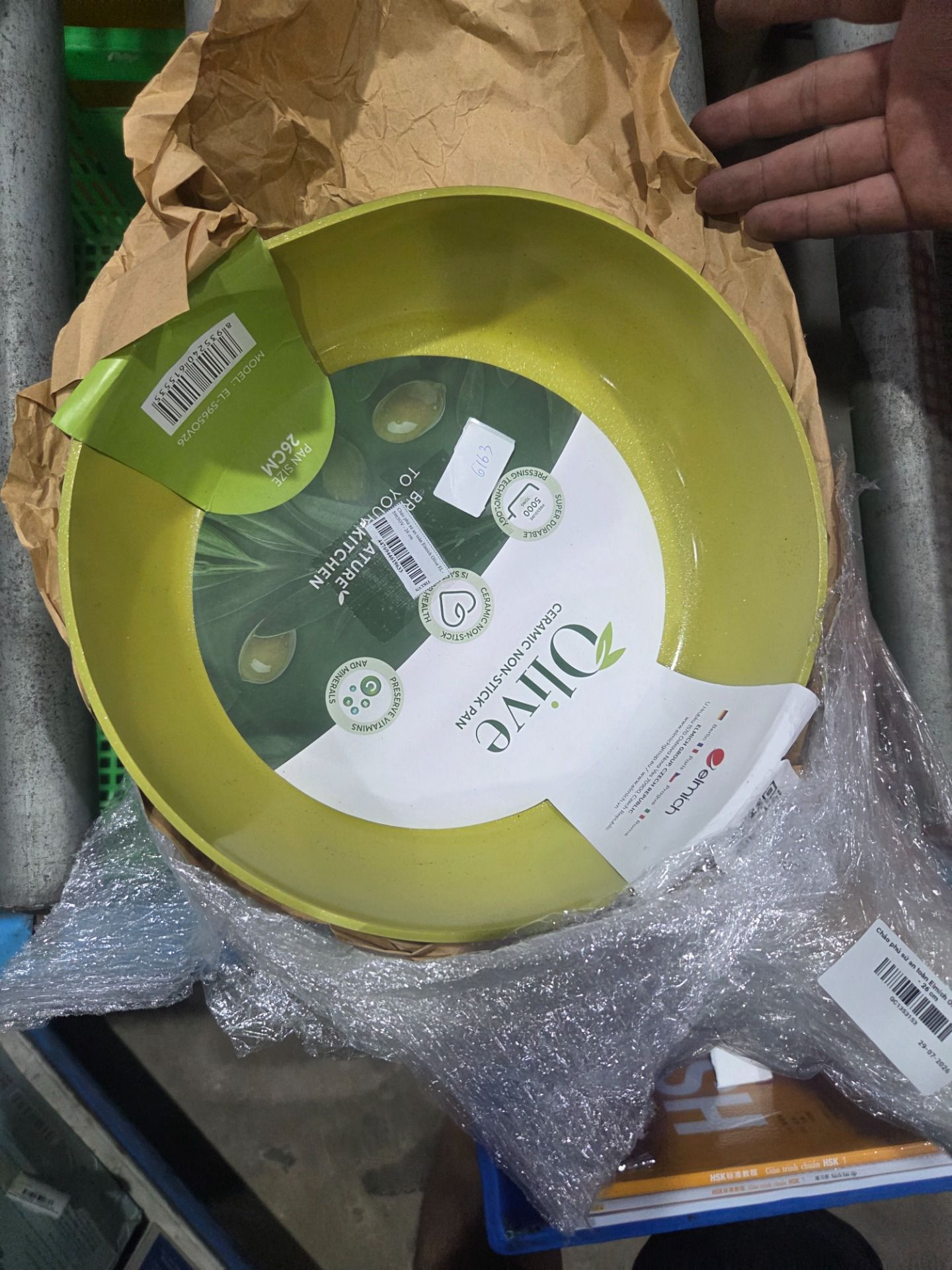 Chảo phủ sứ an toàn Elmich Olive EL5965OV - 26 cm